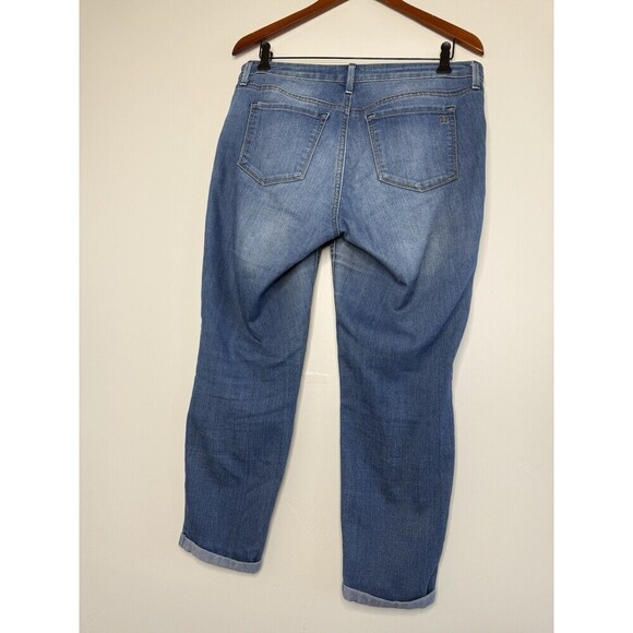 Jessica simpson jeans 10 rolled crop skinny blue dark wash mid rise denim - Picture 9 of 13